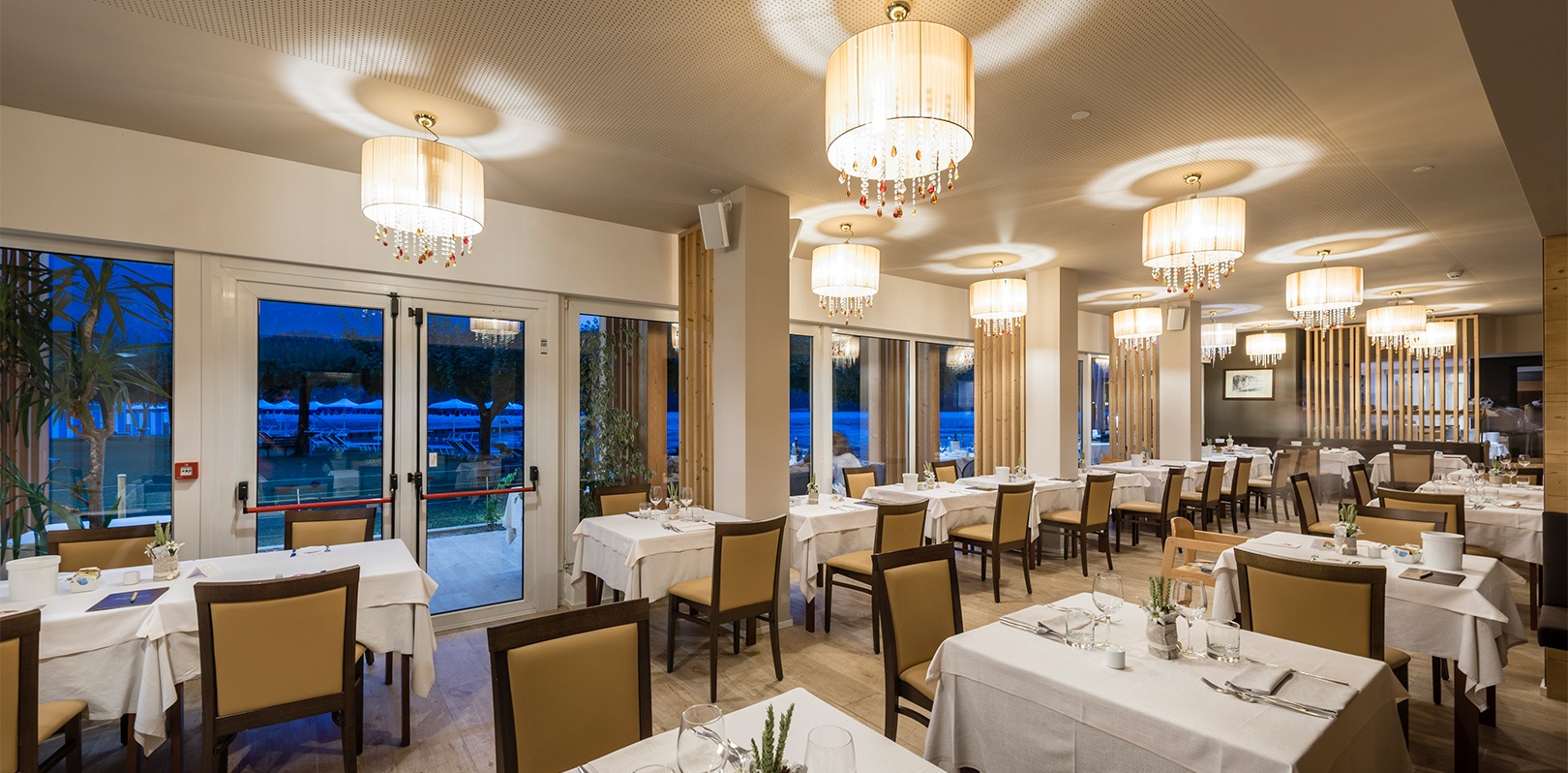 Interno della nuova sala da pranzo